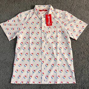 Shinesty Collab with ClickUp Logo Print Shirt - Men's Size Large - New With Tags